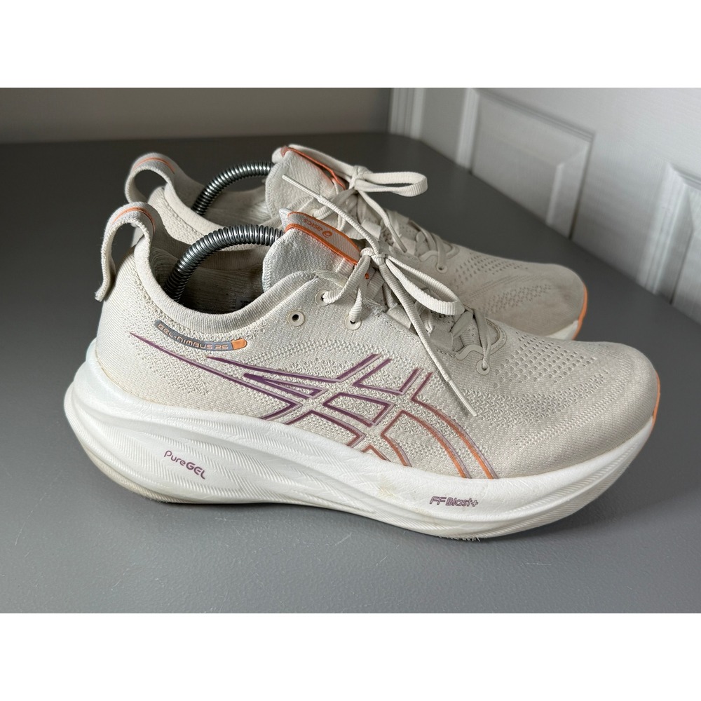 ASICS Gel-Nimbus 26 Womens Running Shoes Oatmeal Moonrock 1012B601 Size 10.5